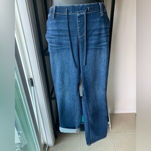 Torrid Boyfriend Straight Super Soft Mid-Rise Jean Dark Blue Regular Pull-On